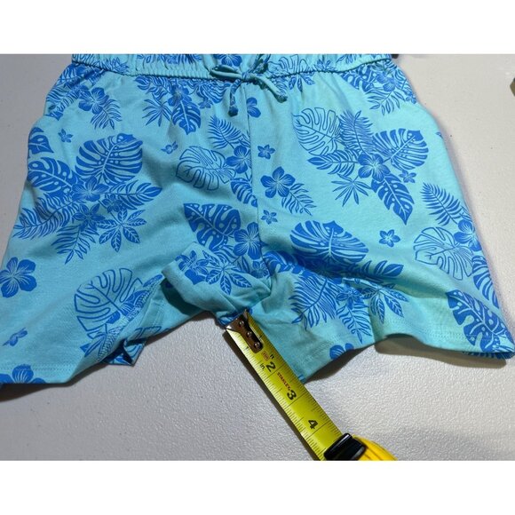 Wonder Nation girls Plus Size L (10-12) Blue Floral Romper - Picture 7 of 10